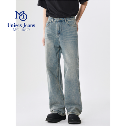 Mo.JEANS | กางเกงยีนส์ ทรงหลวม กระบอกกลาง สไตล์ Basic Jeans มี 13 สี (S-6XL) #MO8003